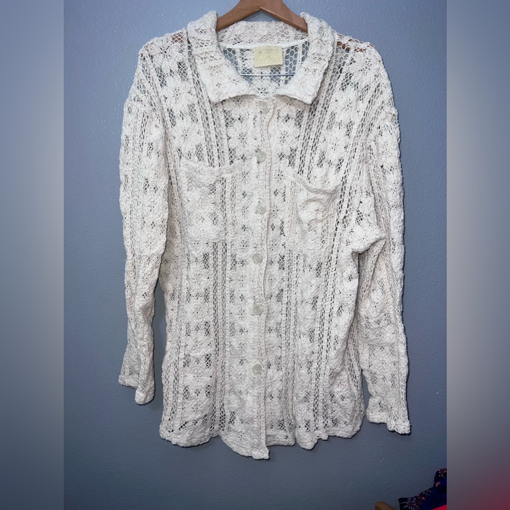 Judith March REINDEER GAMES FLORAL BUTTON DOWN NWOT size L - Picture 2 of 9